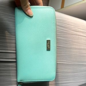 Kate Space Easter Blue Zip around wallet